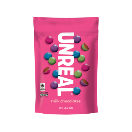 Candy Coated Milk Chocolates Bag 5 oz., PK6 -  UNREAL CANDY, 220